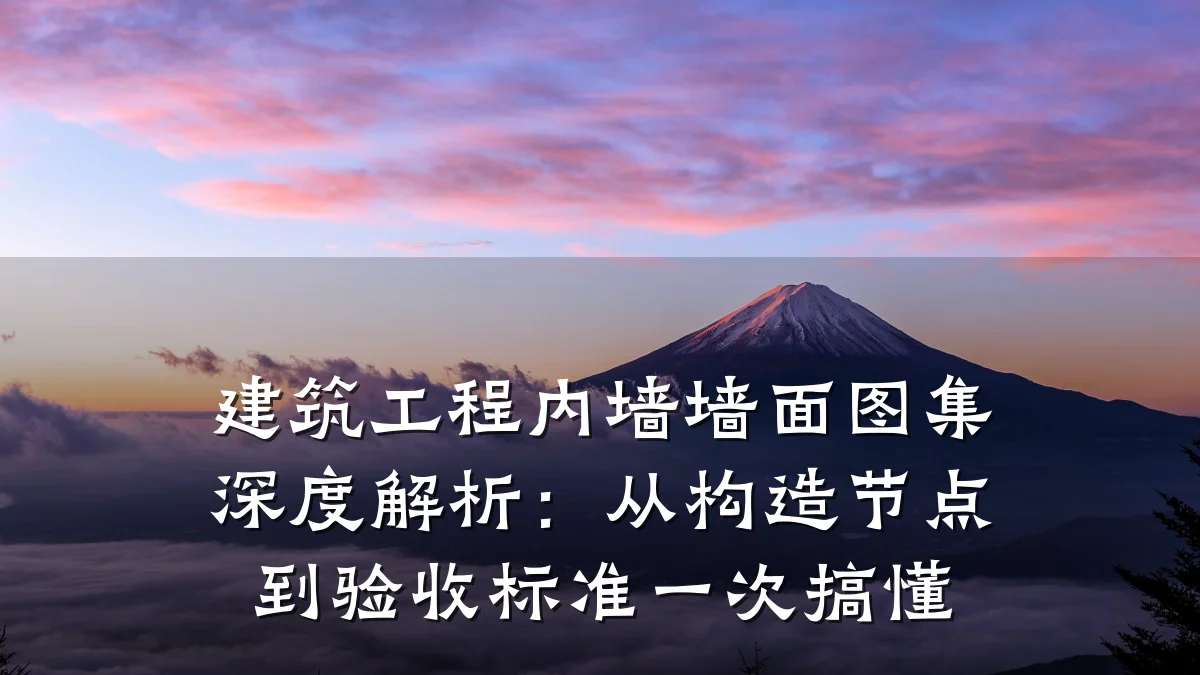 建筑工程内墙墙面图集深度解析:从构造节点到验收标准一次搞懂