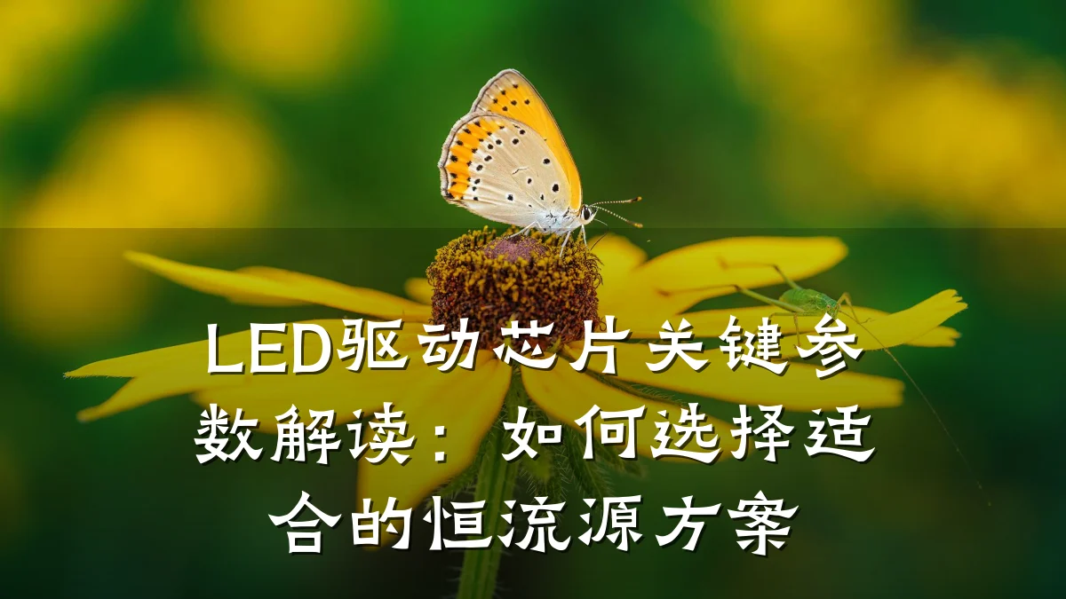 LED驱动芯片关键参数解读:如何选择适合的恒流源方案