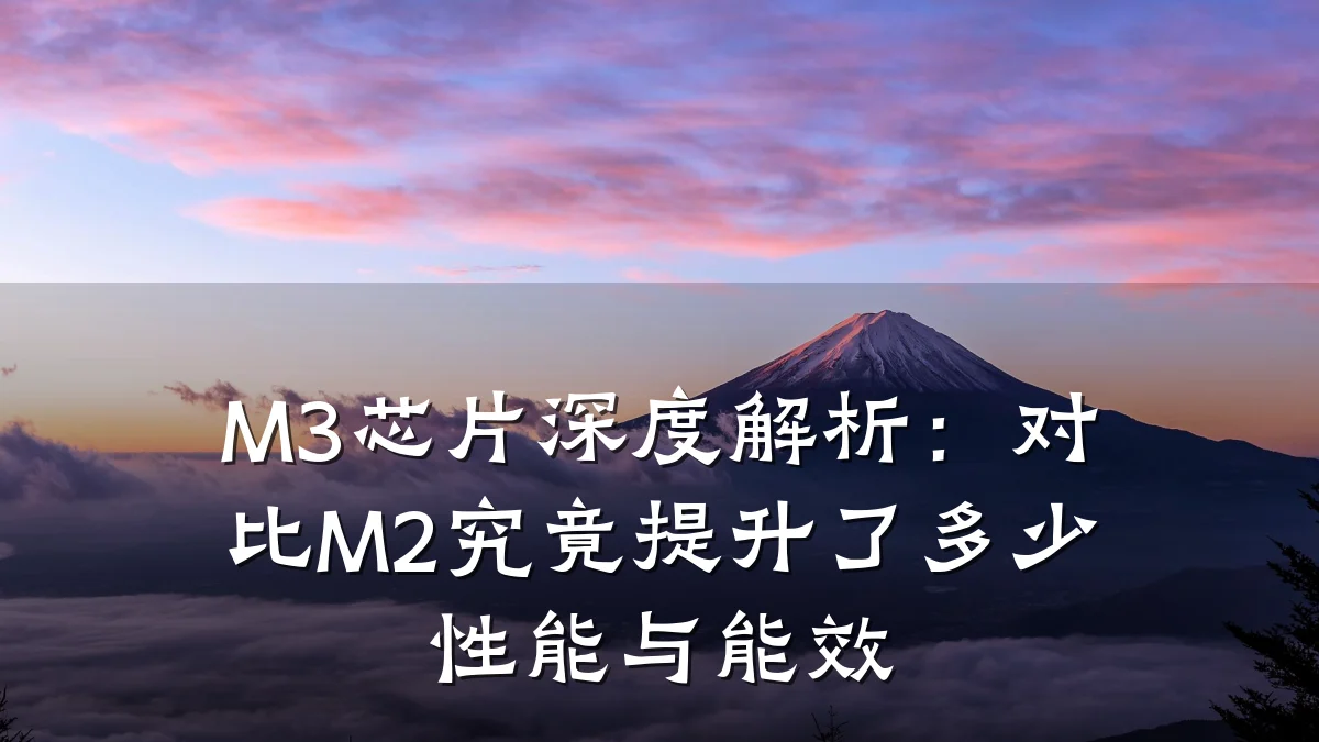 M3芯片深度解析:对比M2究竟提升了多少性能与能效