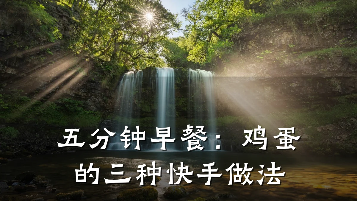 五分钟早餐：鸡蛋的三种快手做法