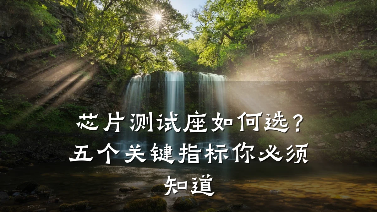芯片测试座如何选?五个关键指标你必须知道