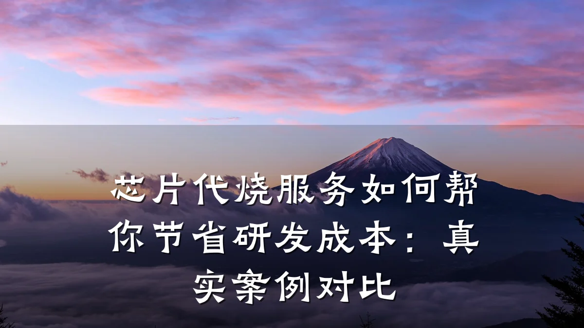 芯片代烧服务如何帮你节省研发成本：真实案例对比