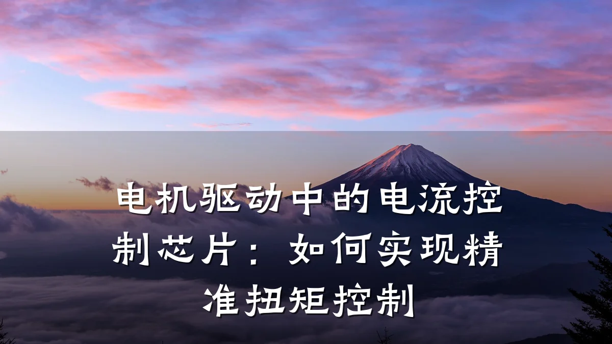 电机驱动中的电流控制芯片:如何实现精准扭矩控制