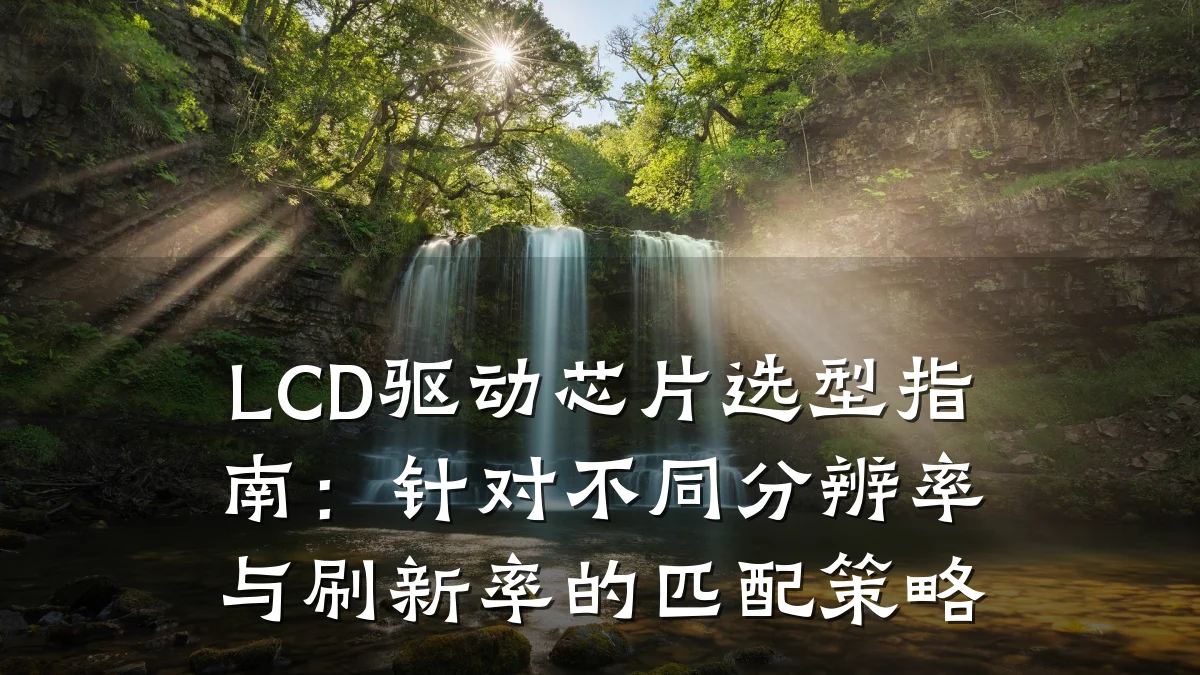 LCD驱动芯片选型指南:针对不同分辨率与刷新率的匹配策略