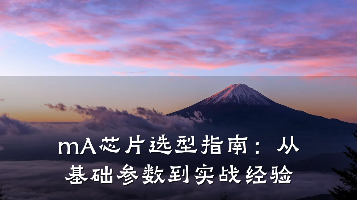mA芯片选型指南：从基础参数到实战经验