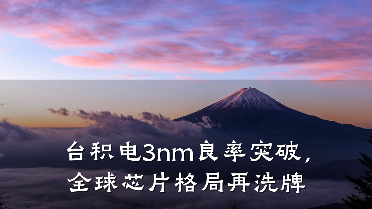 台积电3nm良率突破,全球芯片格局再洗牌