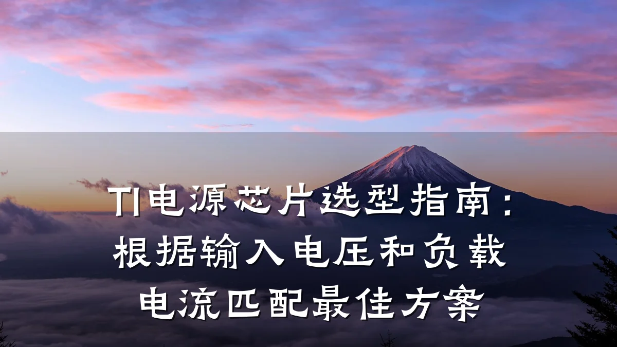 TI电源芯片选型指南:根据输入电压和负载电流匹配最佳方案