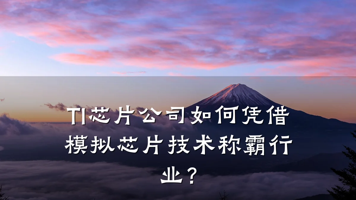 TI芯片公司如何凭借模拟芯片技术称霸行业?