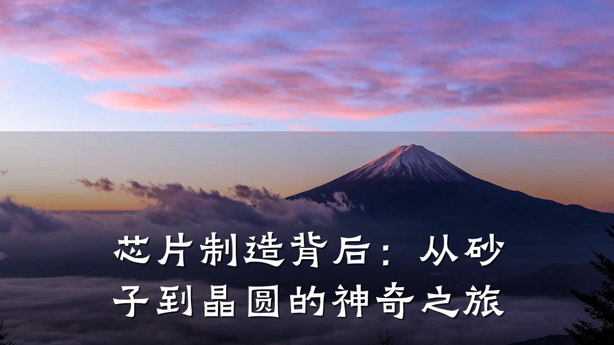 芯片制造背后:从砂子到晶圆的神奇之旅