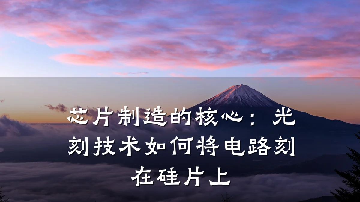 芯片制造的核心:光刻技术如何将电路刻在硅片上