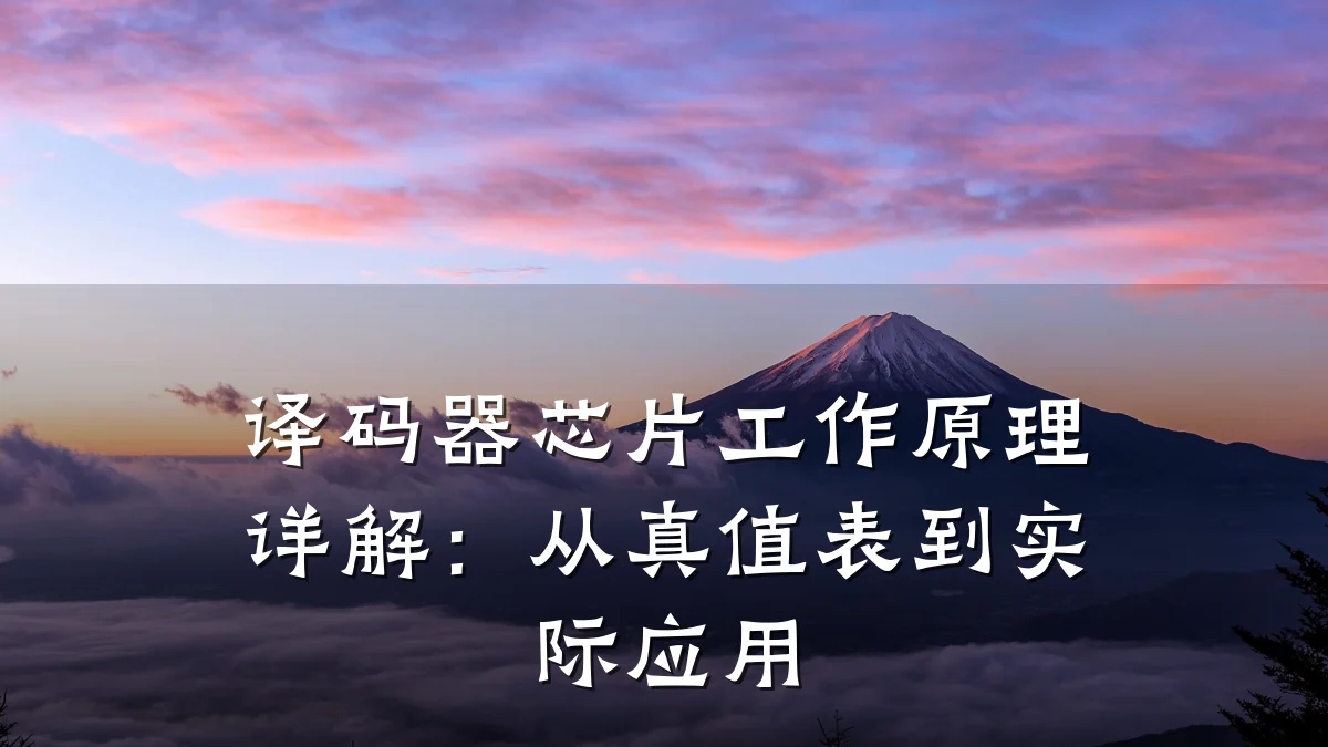 译码器芯片工作原理详解:从真值表到实际应用