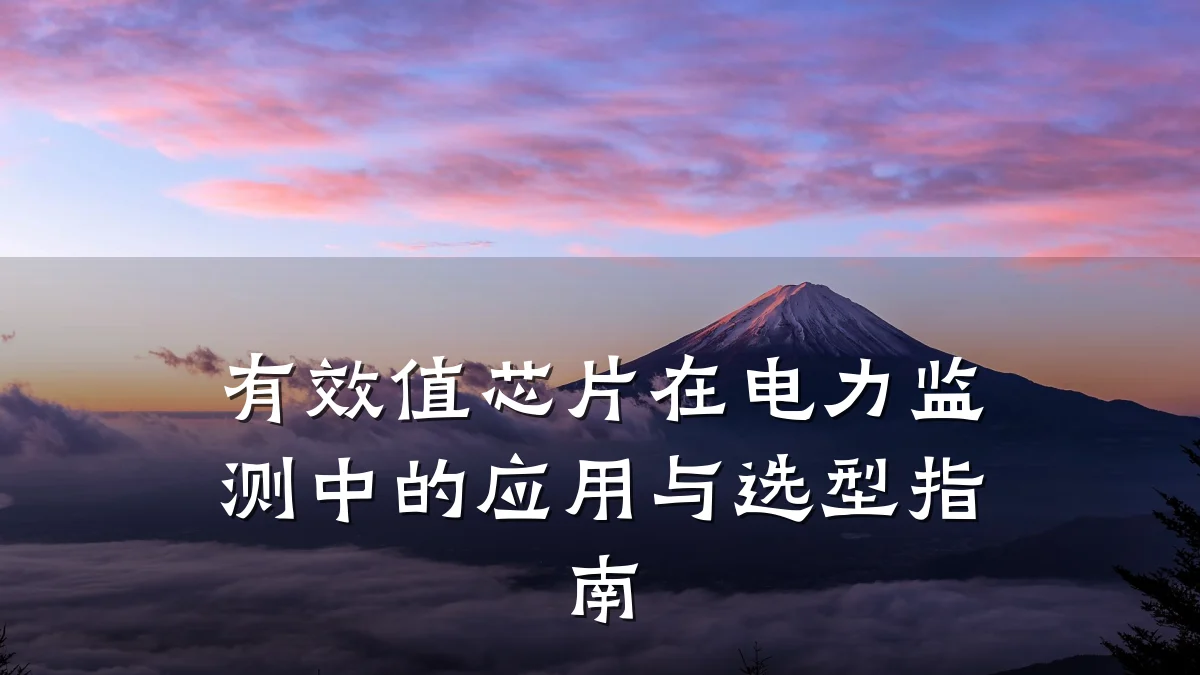 有效值芯片在电力监测中的应用与选型指南
