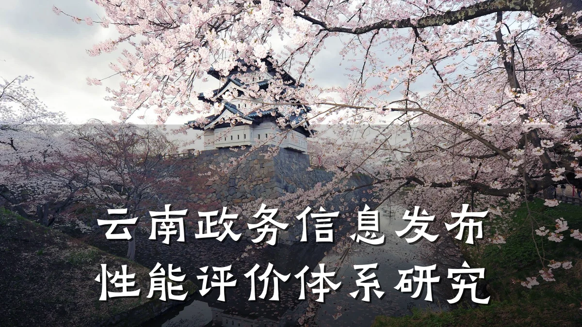 云南政务信息发布性能评价体系研究