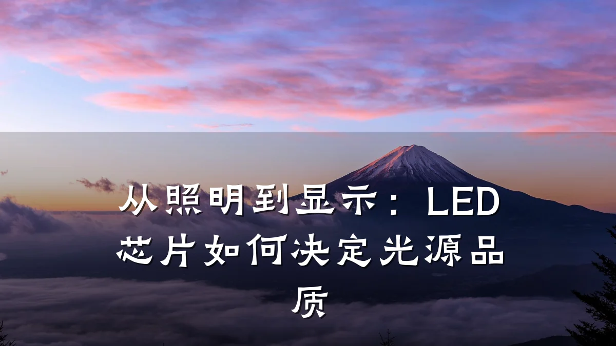 从照明到显示:LED芯片如何决定光源品质