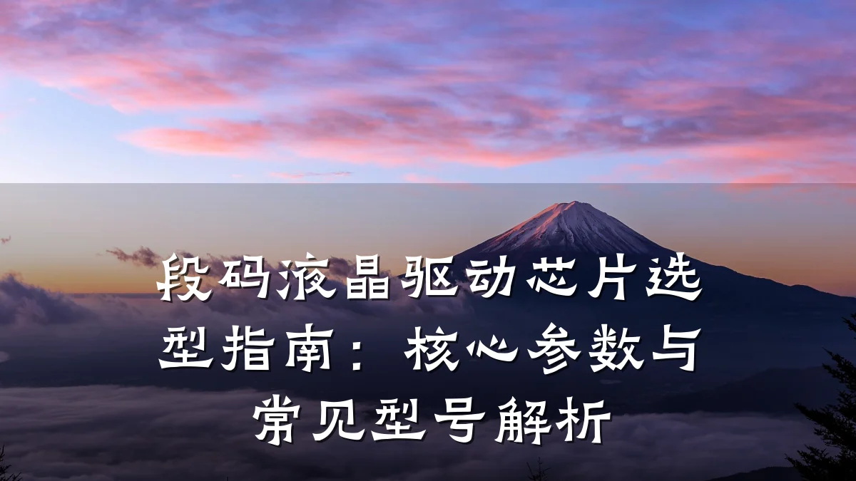 段码液晶驱动芯片选型指南:核心参数与常见型号解析