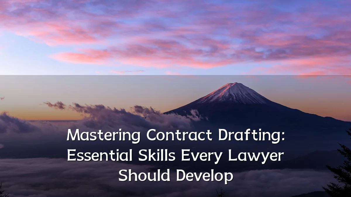 Mastering Contract Drafting: Essential Skills Every Lawyer Should Develop