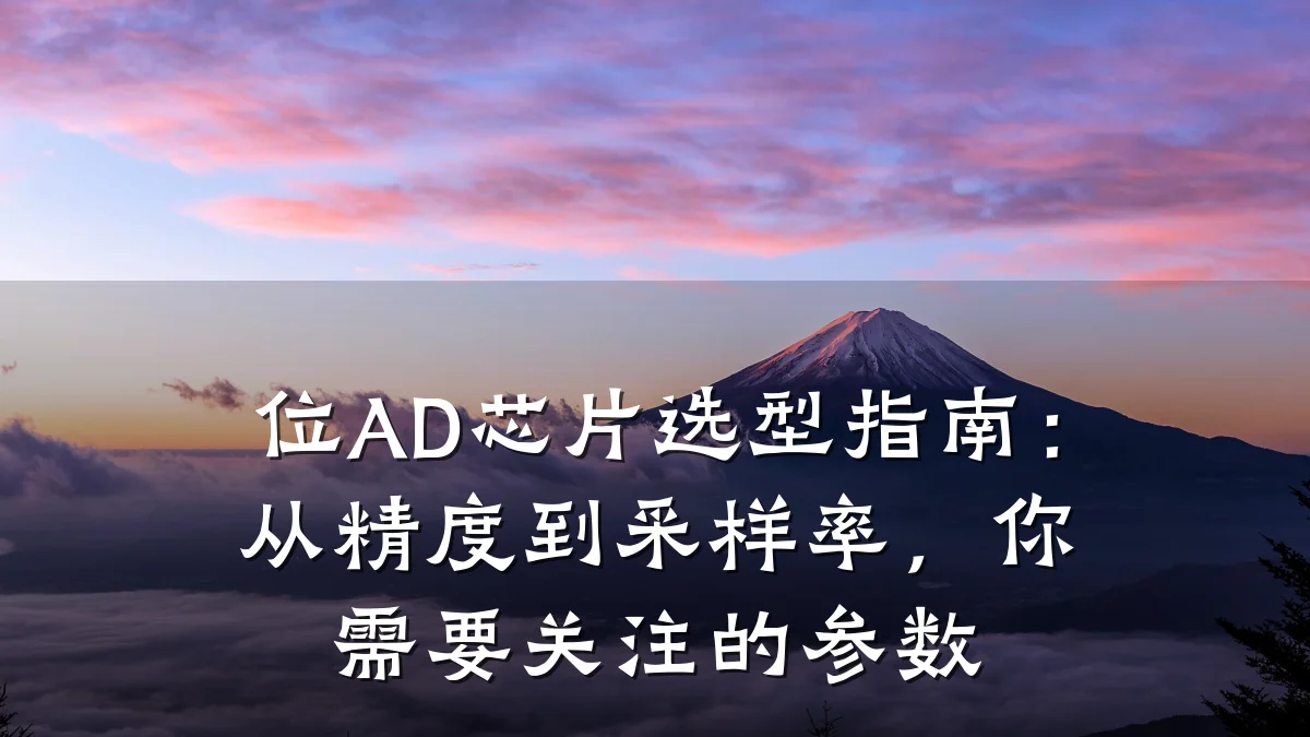 位AD芯片选型指南:从精度到采样率,你需要关注的参数