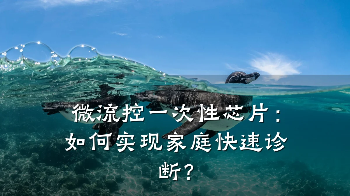 微流控一次性芯片:如何实现家庭快速诊断?