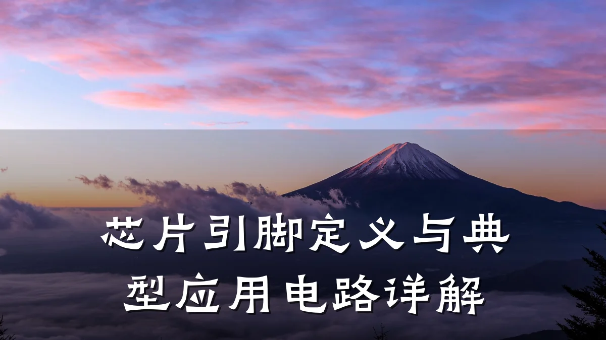 芯片引脚定义与典型应用电路详解