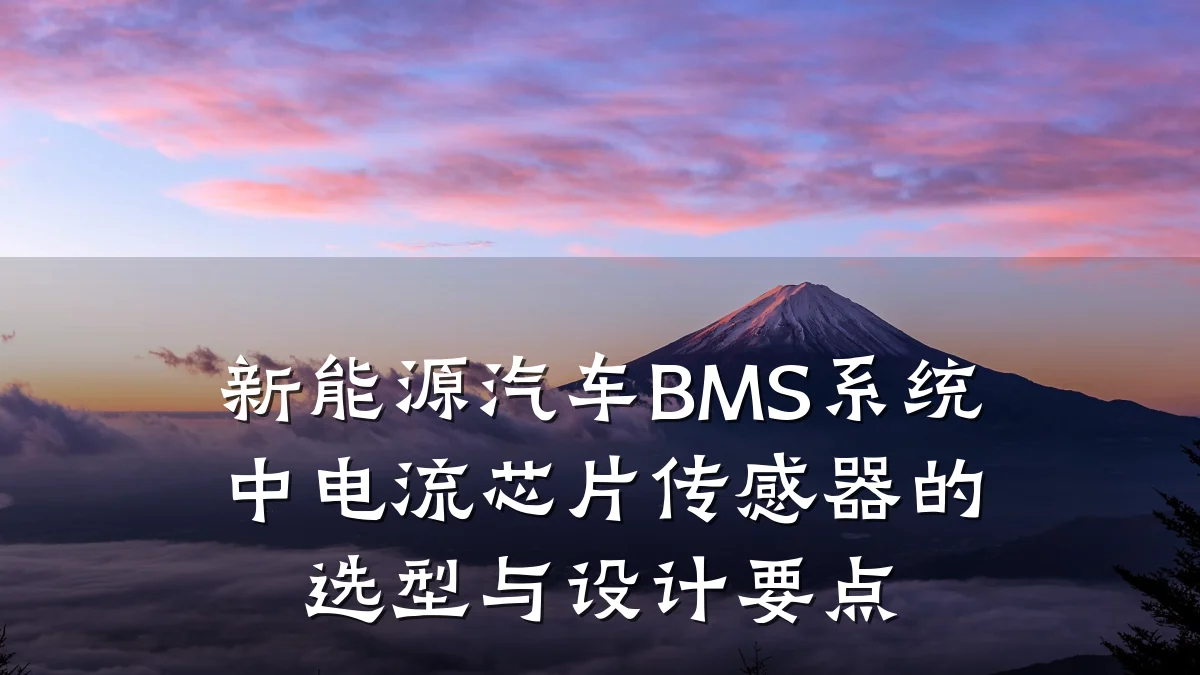 新能源汽车BMS系统中电流芯片传感器的选型与设计要点