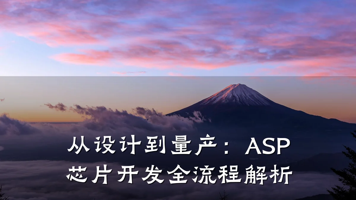 从设计到量产:ASP芯片开发全流程解析