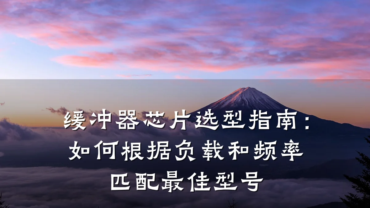 缓冲器芯片选型指南:如何根据负载和频率匹配最佳型号