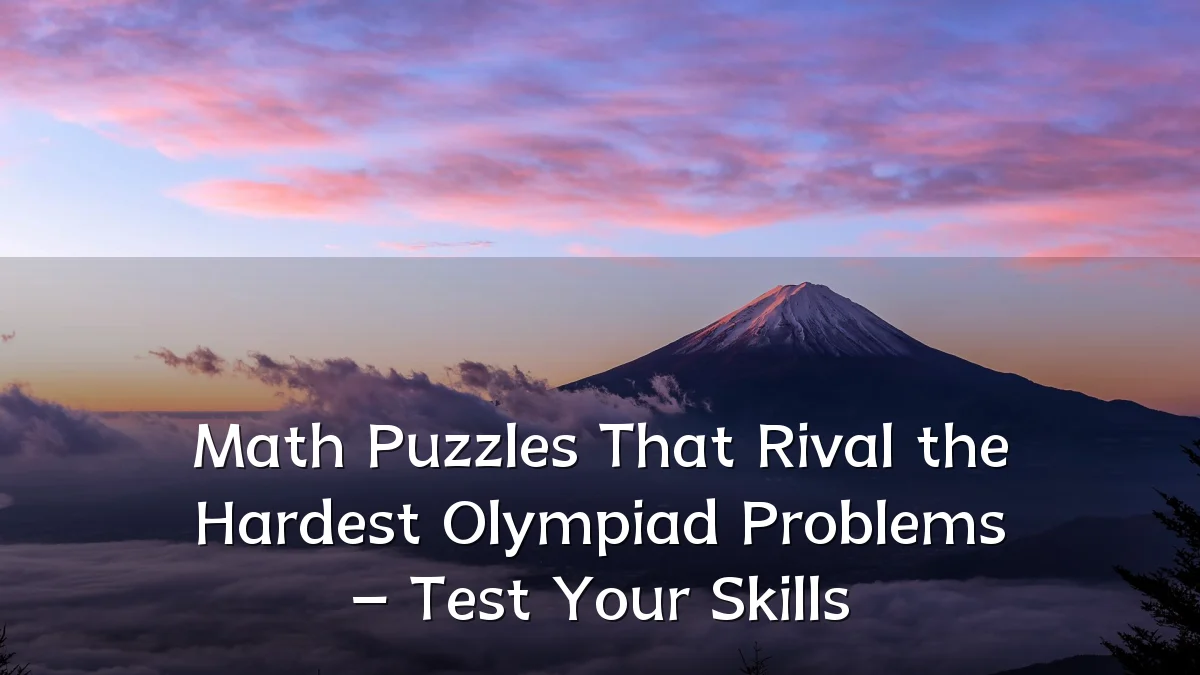 Math Puzzles That Rival the Hardest Olympiad Problems – Test Your Skills