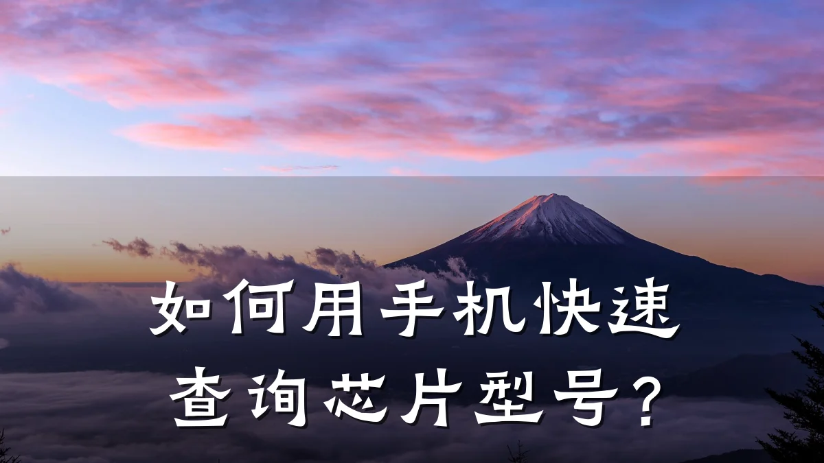 如何用手机快速查询芯片型号?