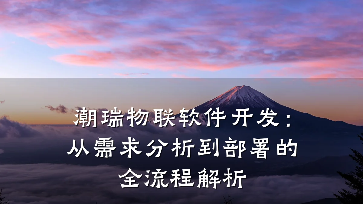 潮瑞物联软件开发:从需求分析到部署的全流程解析
