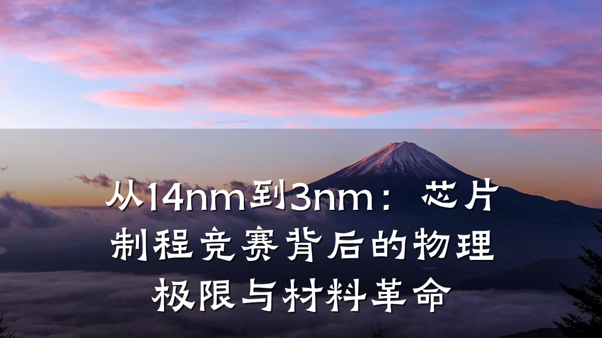 从14nm到3nm:芯片制程竞赛背后的物理极限与材料革命