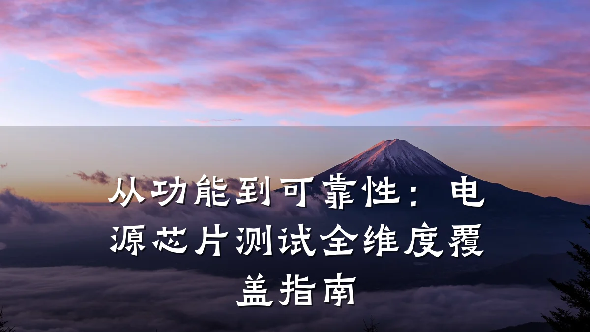 从功能到可靠性:电源芯片测试全维度覆盖指南