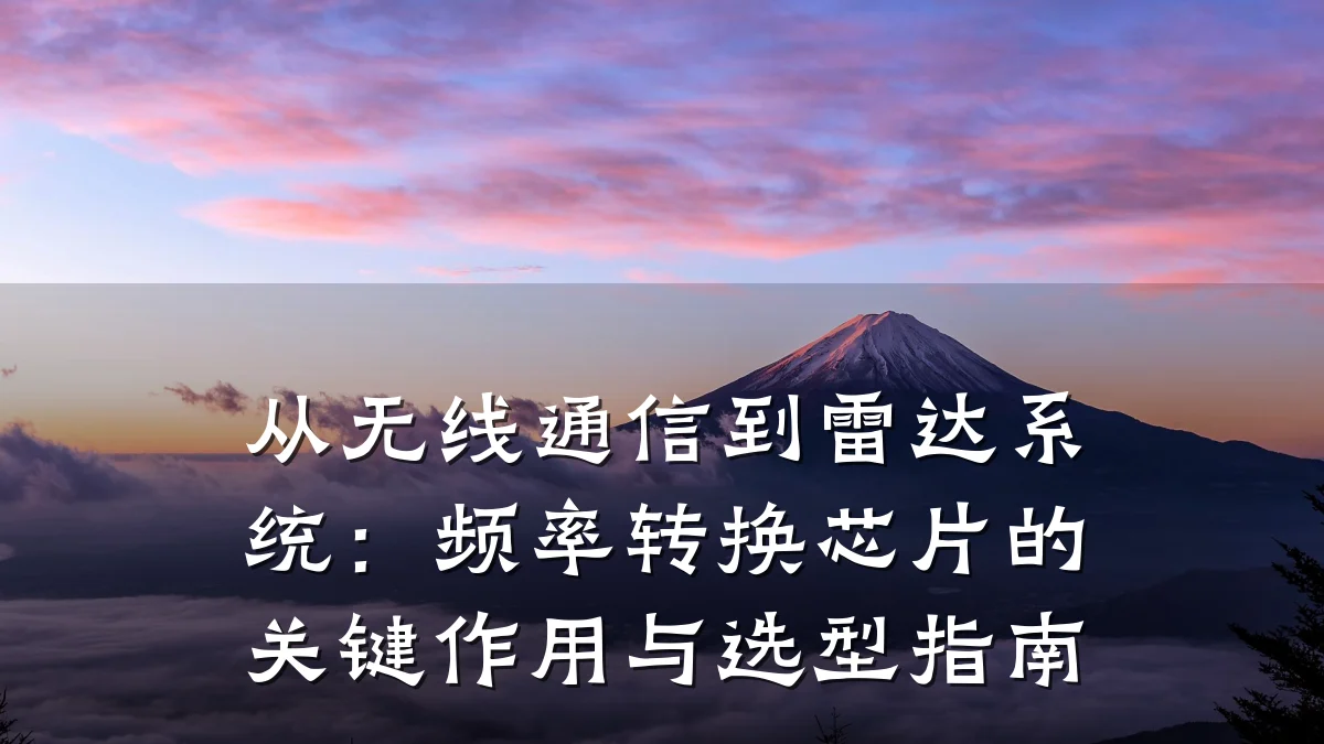 从无线通信到雷达系统:频率转换芯片的关键作用与选型指南