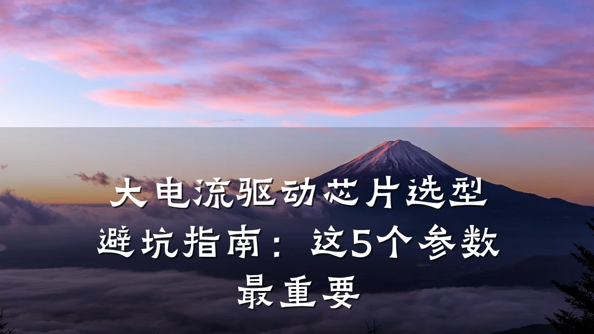 大电流驱动芯片选型避坑指南:这5个参数最重要