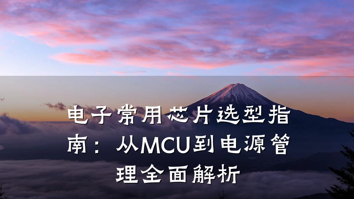电子常用芯片选型指南:从MCU到电源管理全面解析