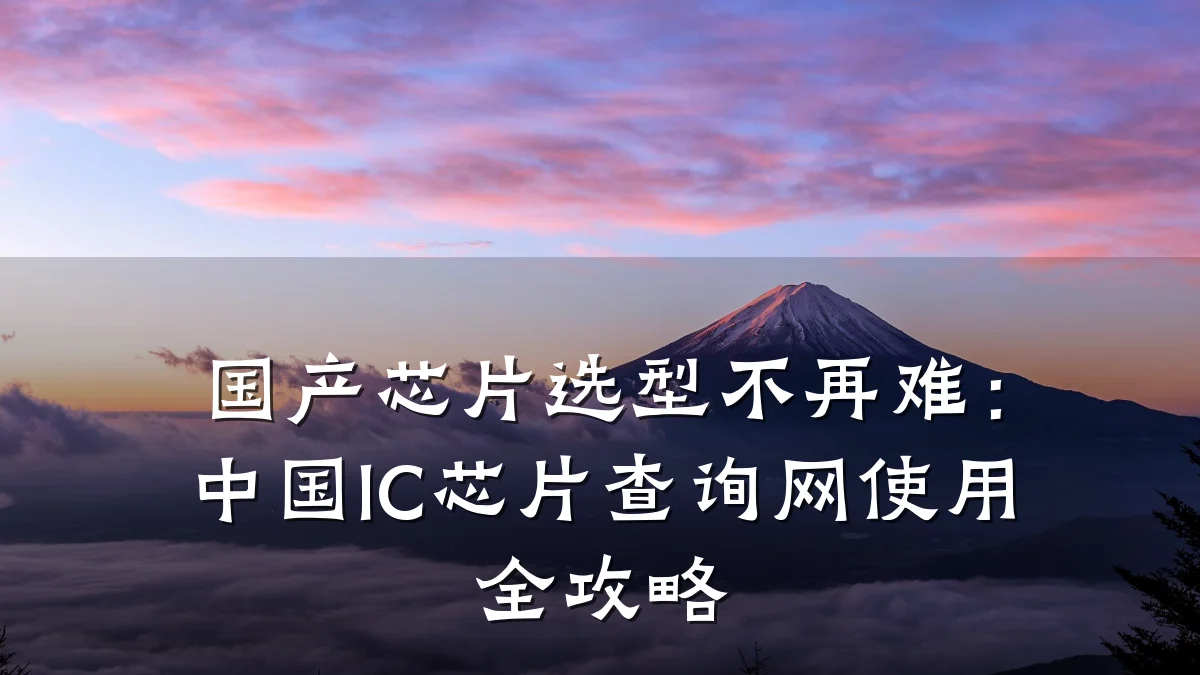 国产芯片选型不再难：中国IC芯片查询网使用全攻略