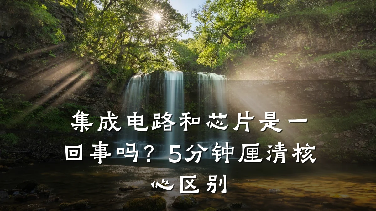 集成电路和芯片是一回事吗?5分钟厘清核心区别