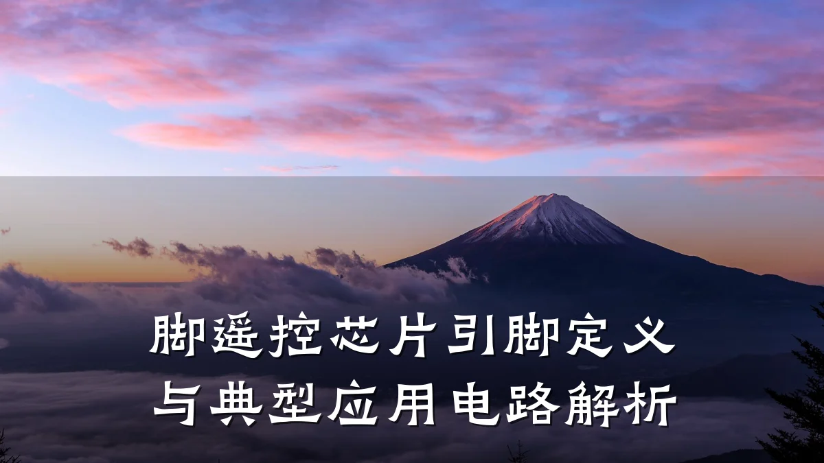 脚遥控芯片引脚定义与典型应用电路解析