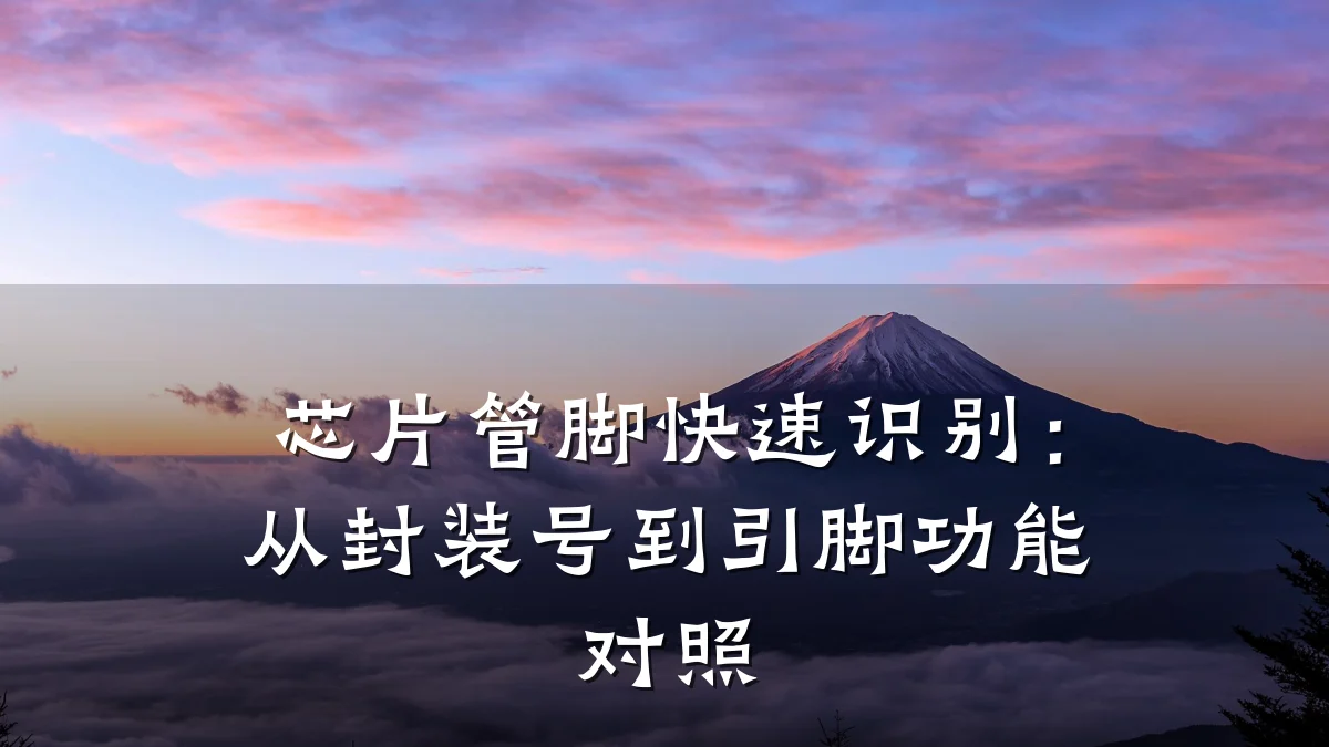 芯片管脚快速识别:从封装号到引脚功能对照