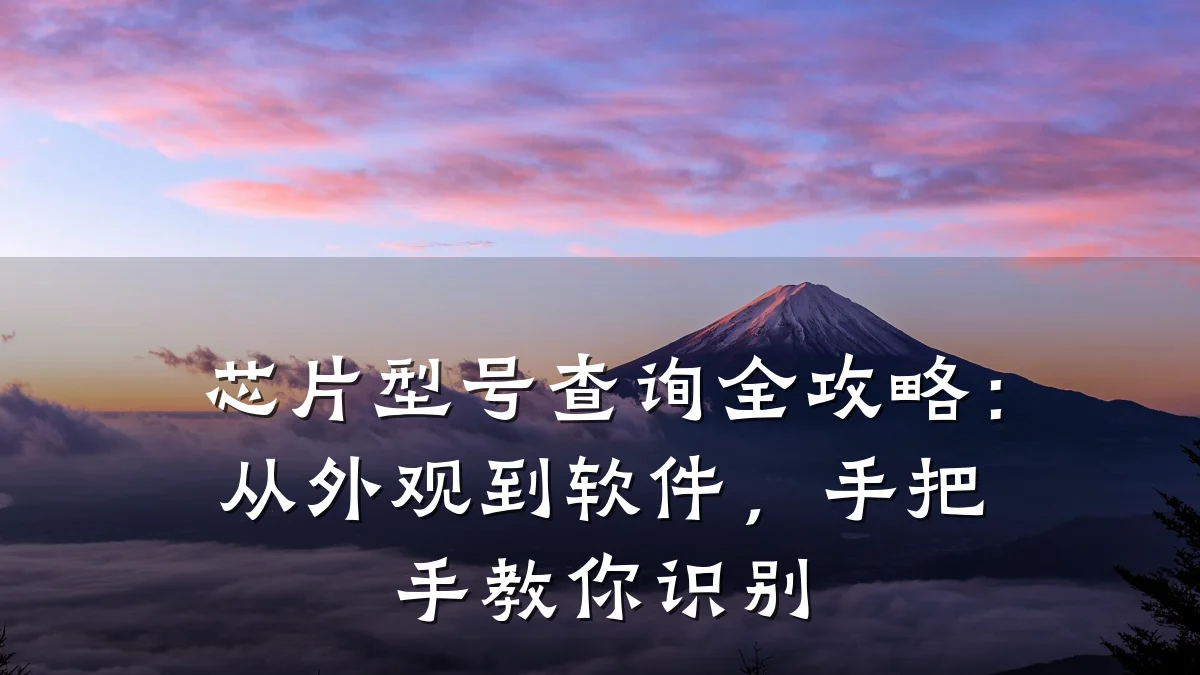 芯片型号查询全攻略:从外观到软件,手把手教你识别