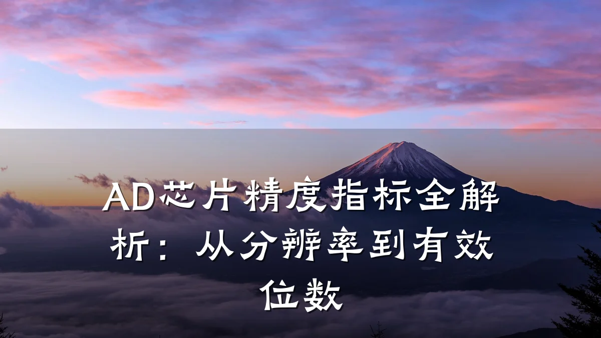 AD芯片精度指标全解析:从分辨率到有效位数