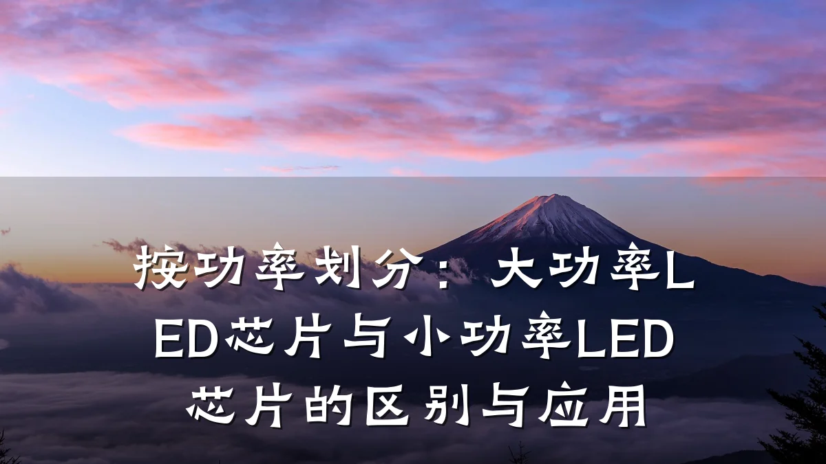 按功率划分:大功率LED芯片与小功率LED芯片的区别与应用