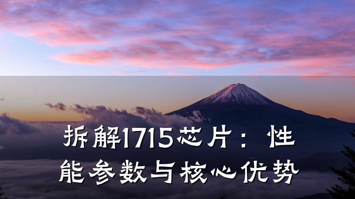 拆解1715芯片:性能参数与核心优势