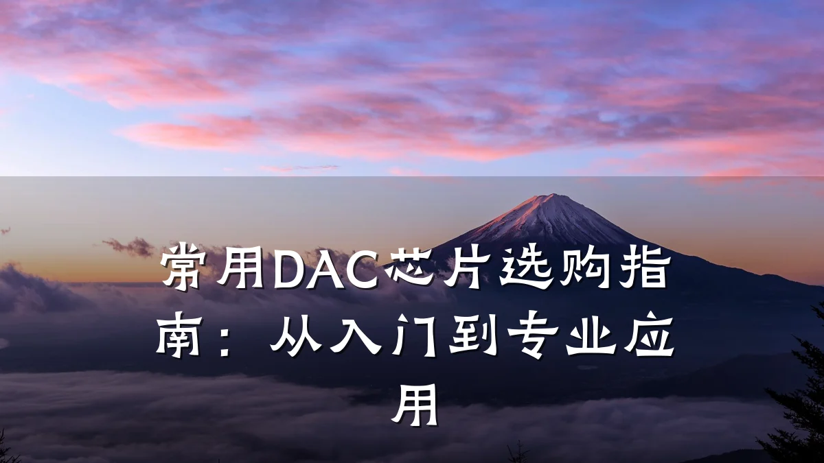 常用DAC芯片选购指南:从入门到专业应用
