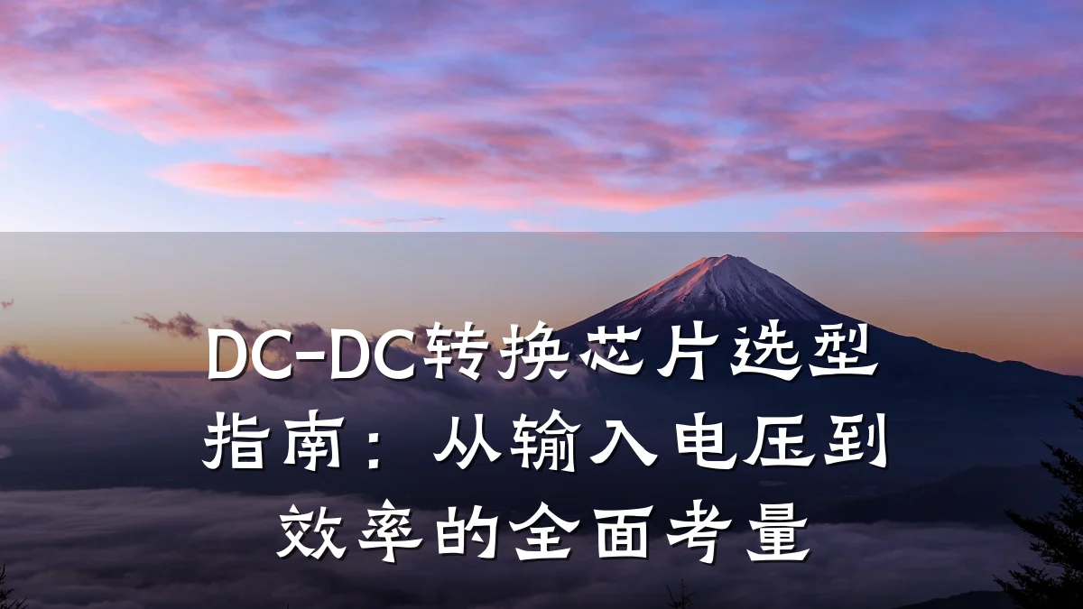 DC-DC转换芯片选型指南：从输入电压到效率的全面考量
