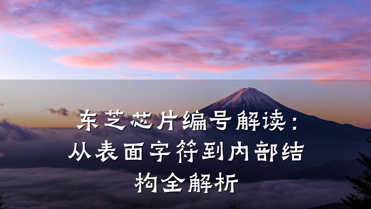 东芝芯片编号解读：从表面字符到内部结构全解析