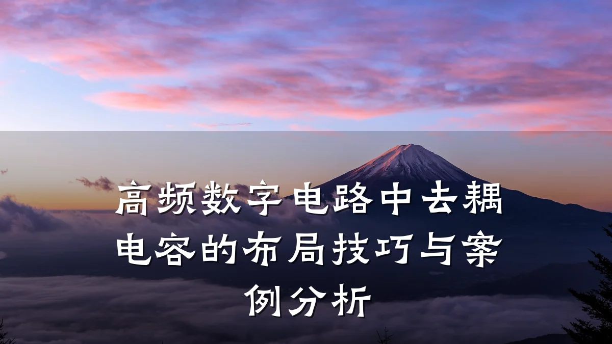 高频数字电路中去耦电容的布局技巧与案例分析
