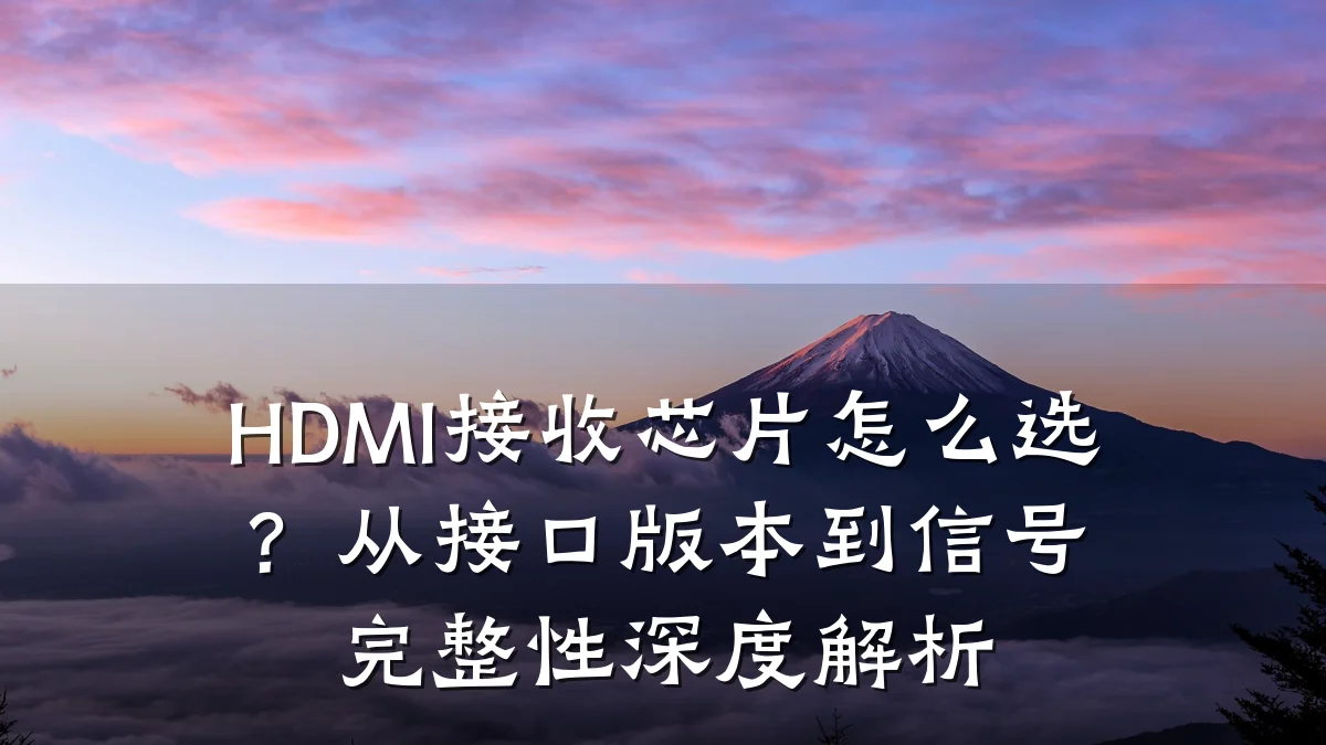 HDMI接收芯片怎么选?从接口版本到信号完整性深度解析