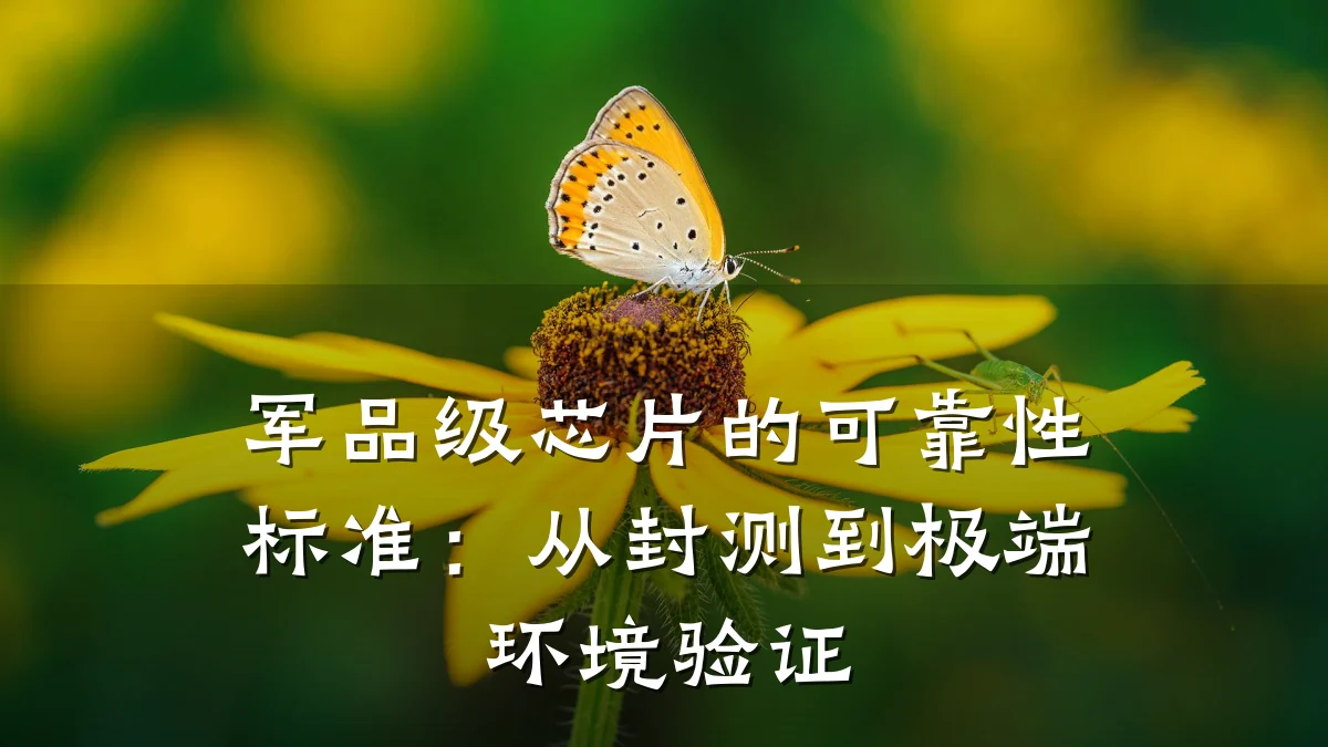军品级芯片的可靠性标准：从封测到极端环境验证
