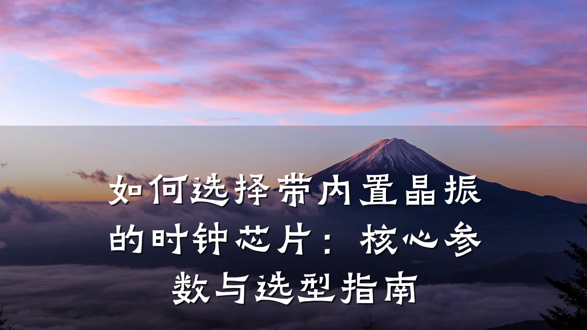如何选择带内置晶振的时钟芯片:核心参数与选型指南