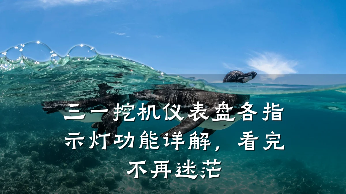 三一挖机仪表盘各指示灯功能详解,看完不再迷茫